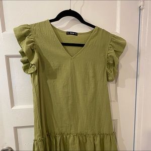 Shein never work mint green dress
